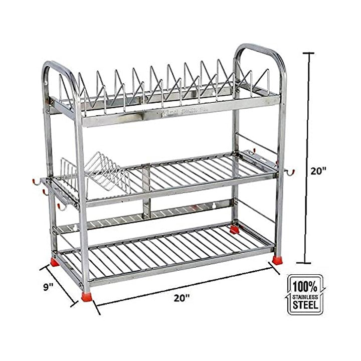 3-Tier Dish Rack | Kitchen Rack for Utensils