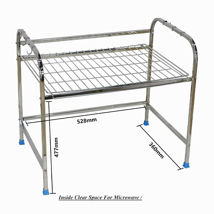 Microwave Oven Stand Rack for Kitchen | 2-Tier Storage Shelf Organizer for Oven