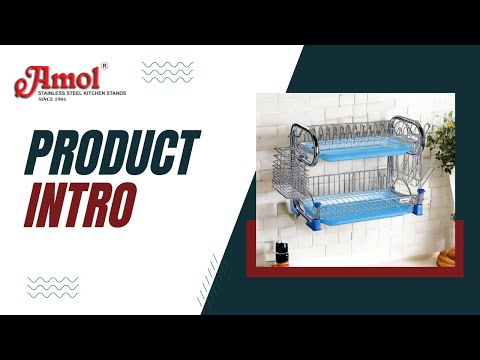 AMOL® Premium Stainless Steel Dish Rack | Kitchen Organizer Stand | Utensils Holder | Vessels Stand | Kitchen Rack